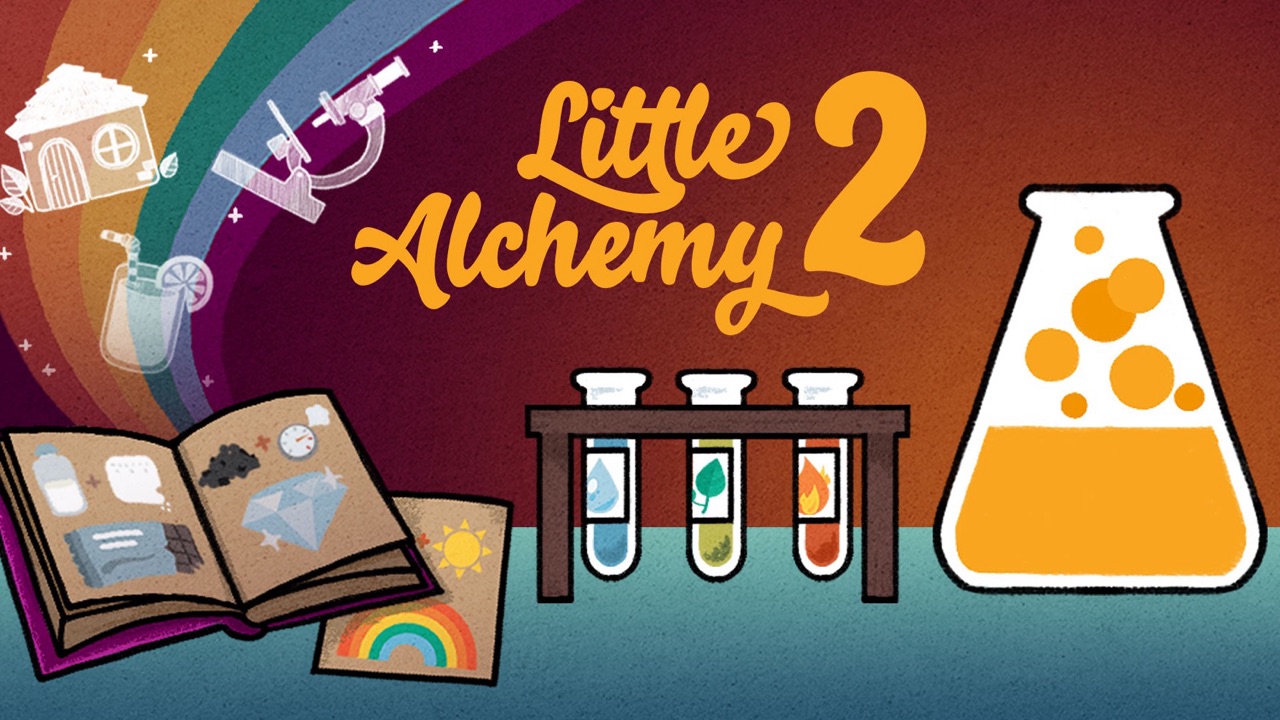 Tubos de ensayo y un matraz de Little Alchemy 2